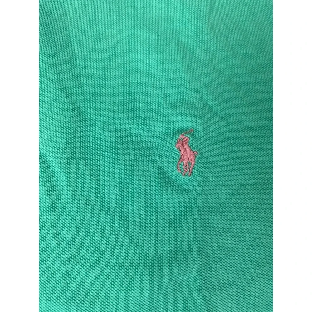 Polo Ralph Lauren Polo Shirt Mens Green Short Sleeve 100% Cotton Preppy Size 4XB